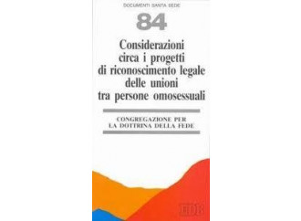 «Nessun riconoscimento legale alle unioni gay»